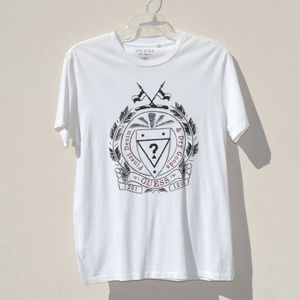 Guess Men's White Short Sleeve Shirt Size Large